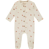 Orange Print Long Sleeve Footie