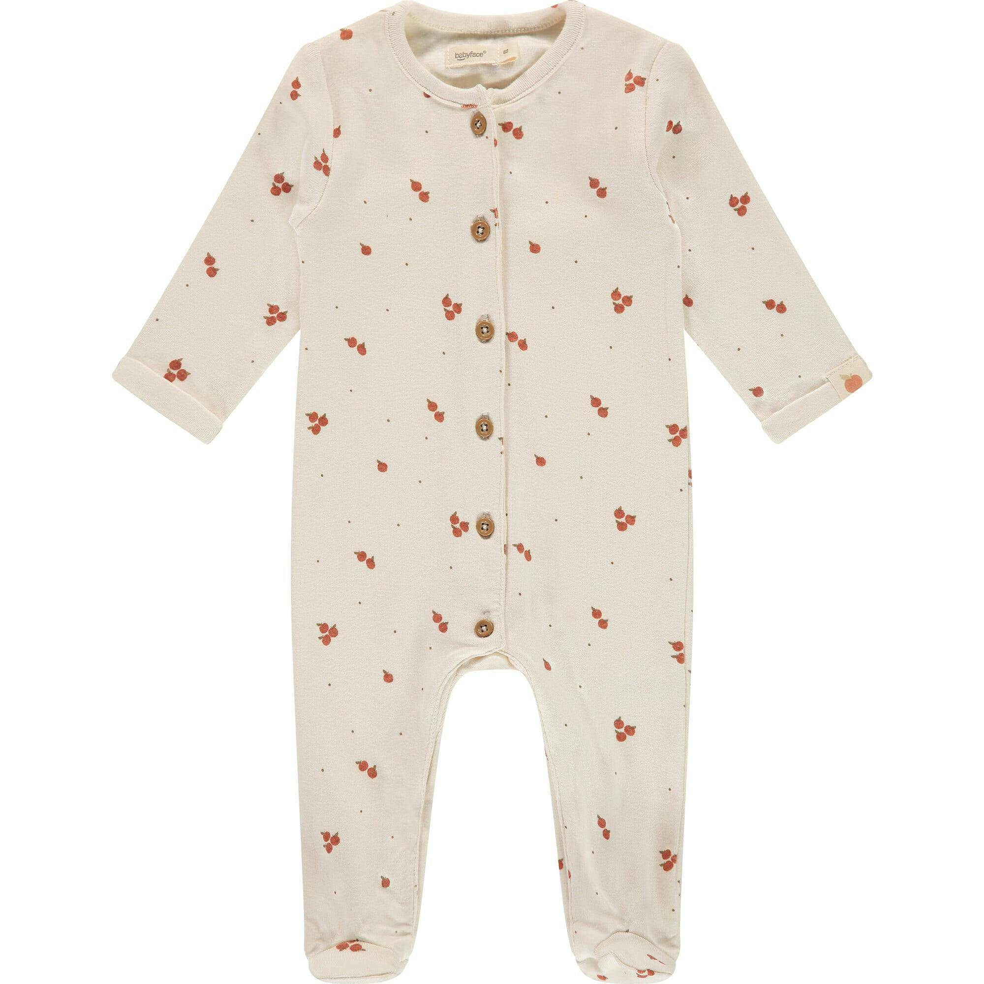 Orange Print Long Sleeve Footie