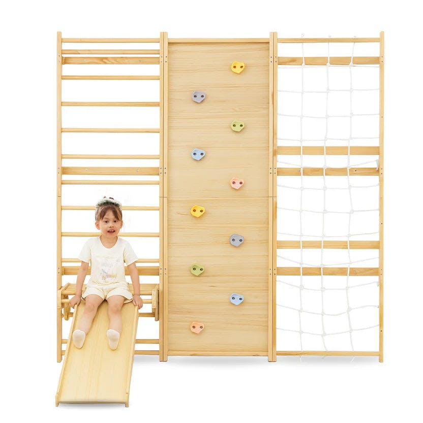 Walnut Modular | Swedish Ladder Jungle Gym - Wall Mounted