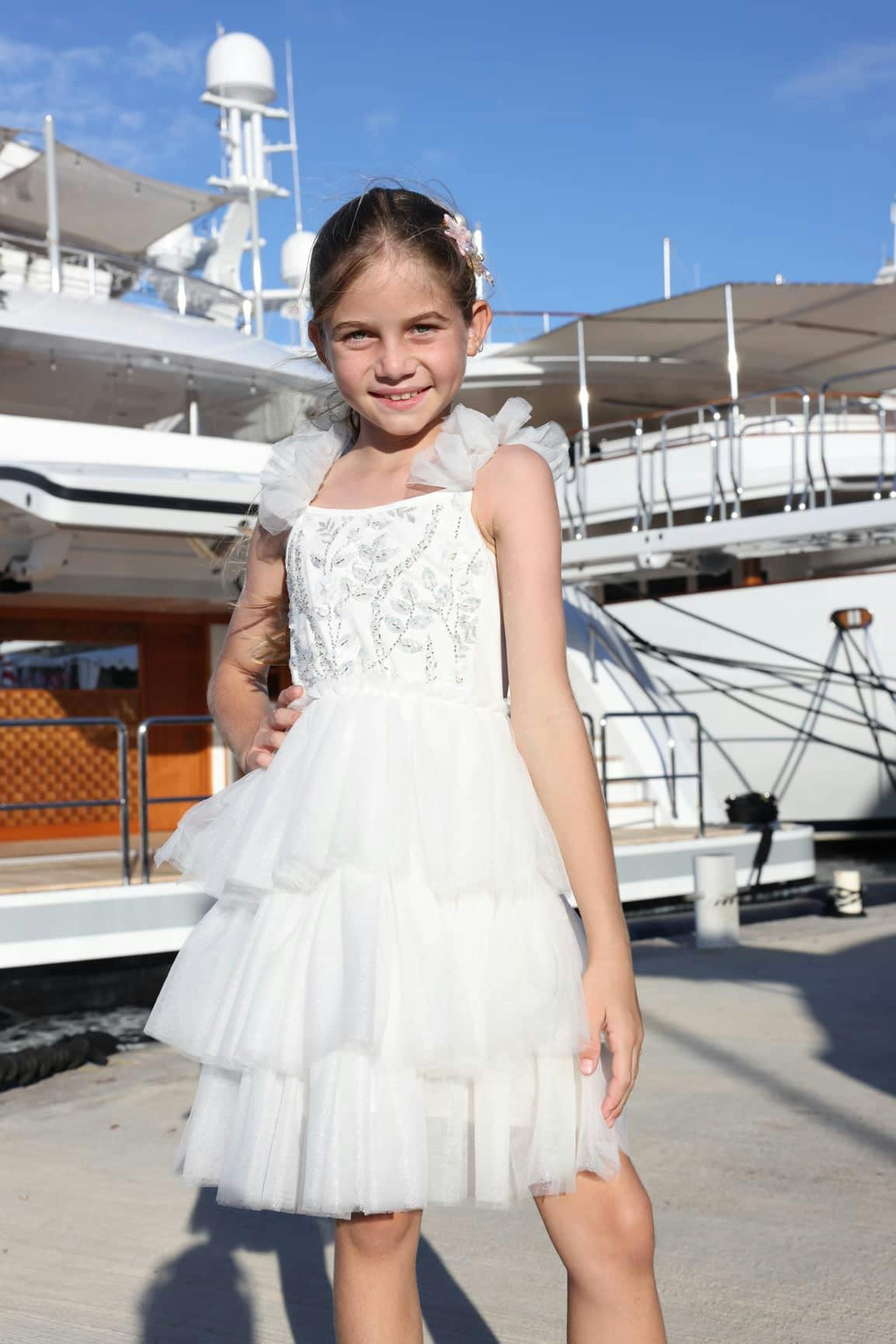 Beaded Tulle Shimmer Dress