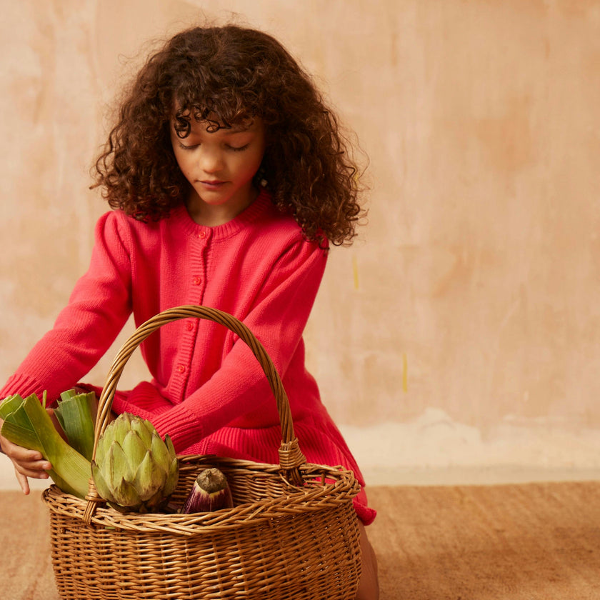 Ruffled Hem Jacket | Raspberry