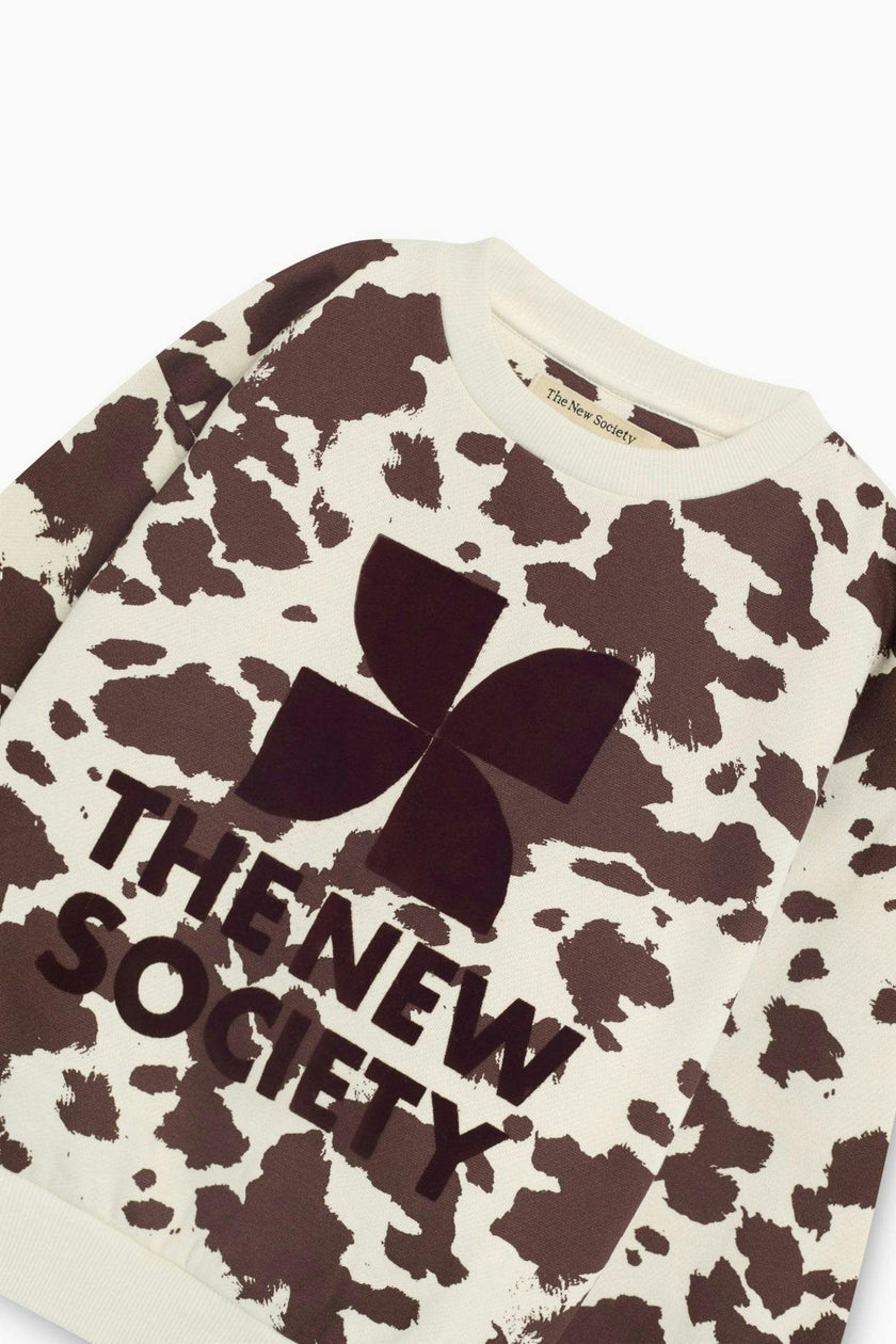 TNS Logo Sweatshirt Cow Print