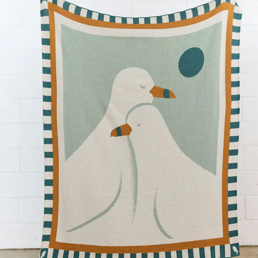 Lovebirds Knit Blanket