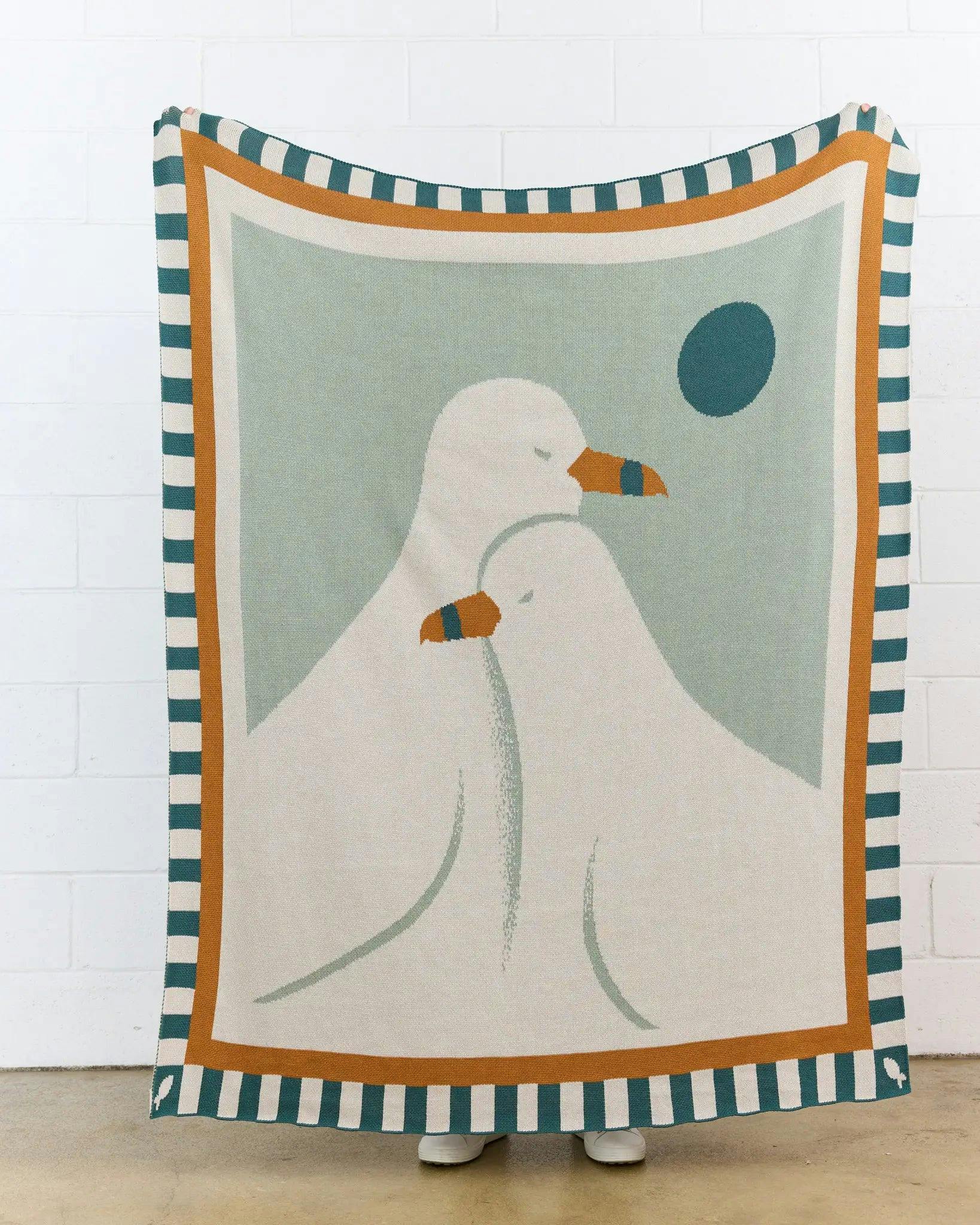 Lovebirds Knit Blanket