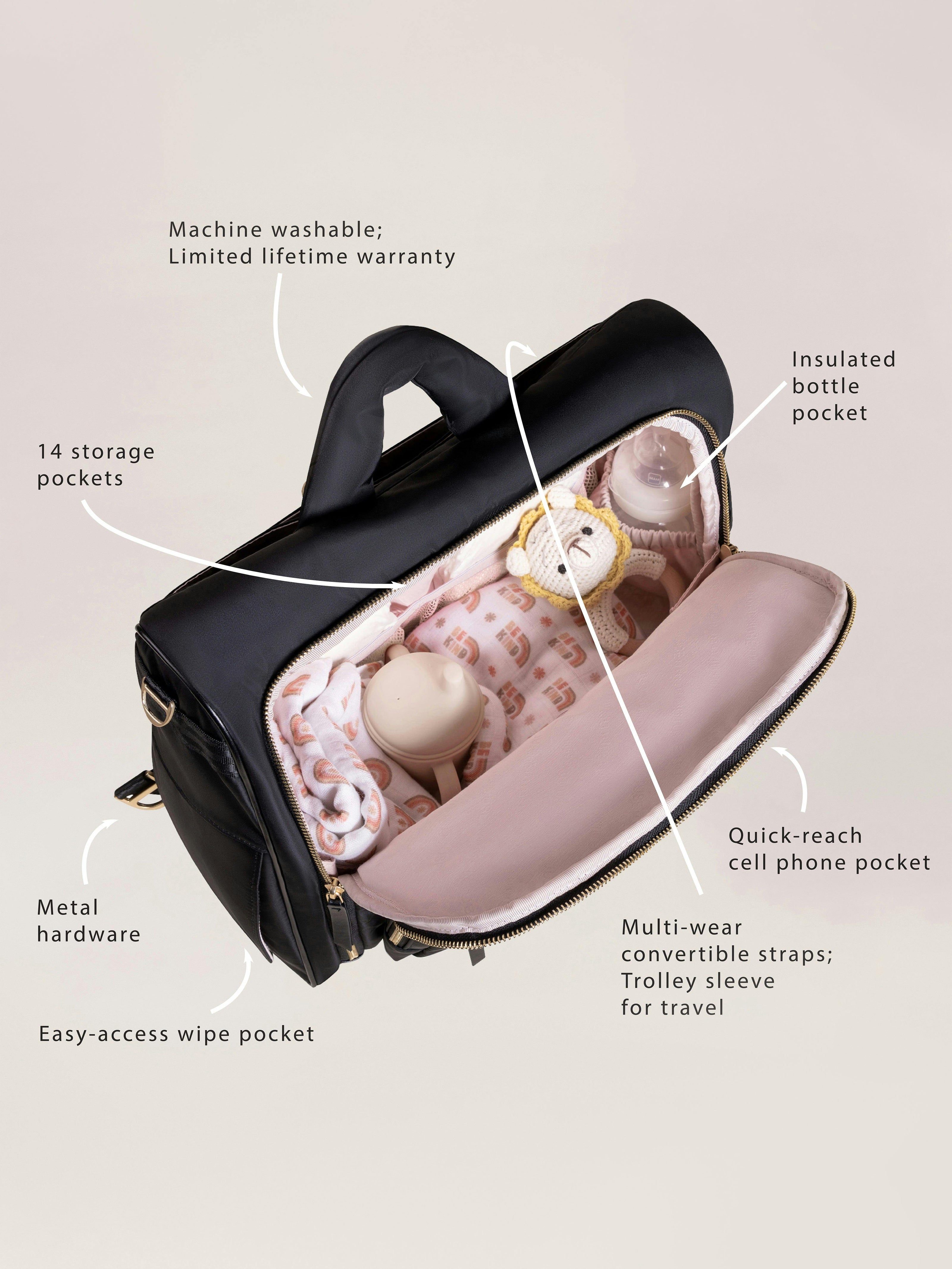 Satchel 14-Compartment Diaper Bag