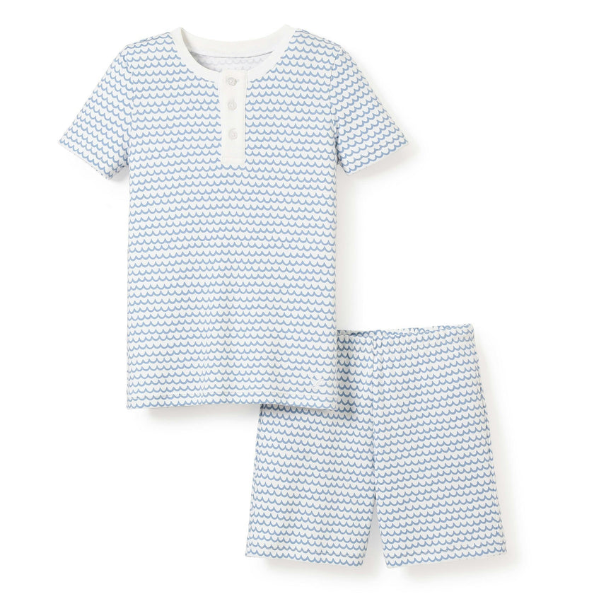 Kid's Pima Snug Fit Pajama Short Set in La Mer