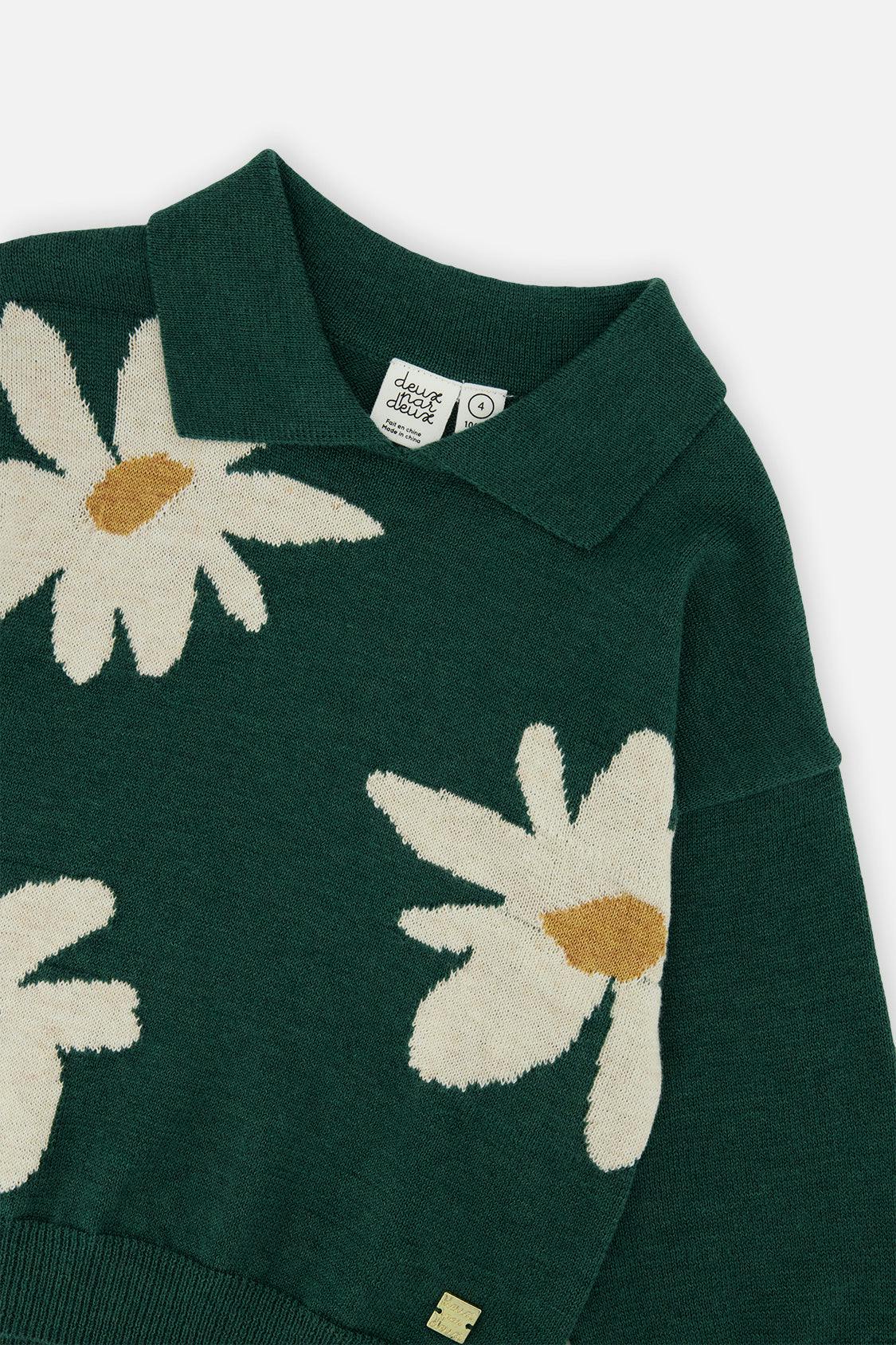 Knitted Sweater Jasper Printed Green