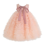 Pink Beatrice Ruffled Tulle Dress