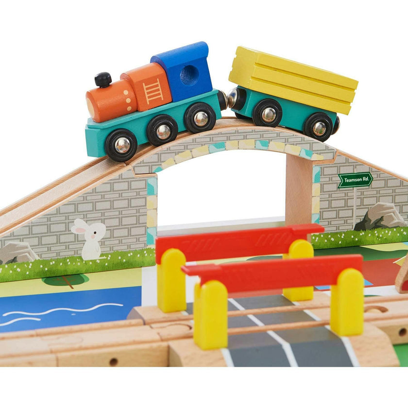 Preschool Play Lab Kids 85-pc. Wooden Train Table Play Set