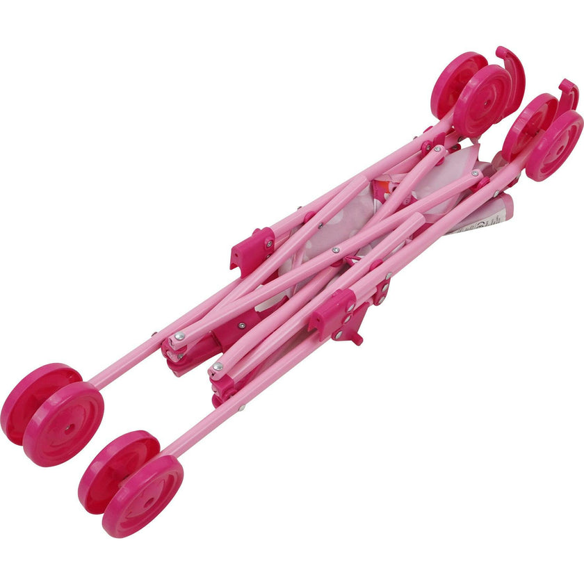 Peppa Doll Umbrella Stroller - Pink & White Dots