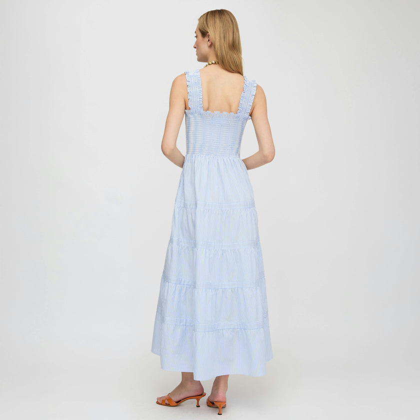 The Goldie Nap Dress - Blue/White Stripe