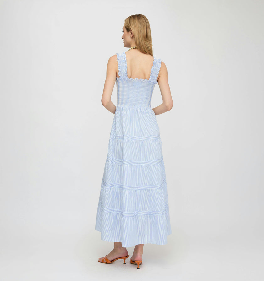 The Goldie Nap Dress - Blue/White Stripe