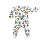 Zipped Long Sleeve Footed Onesie