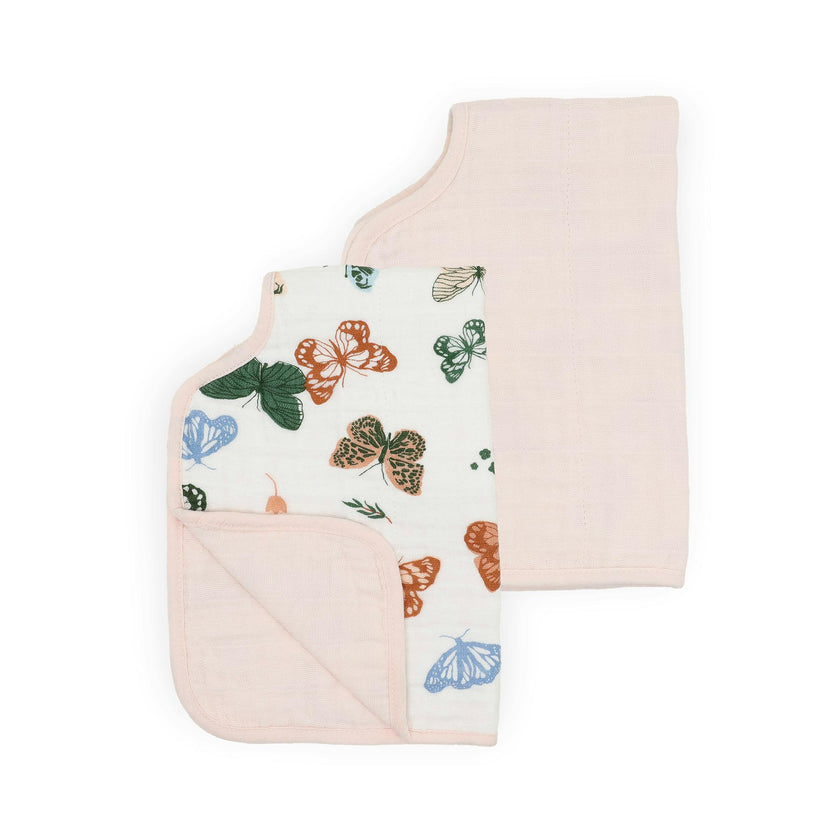 Cotton Muslin Burp Cloth 2 Pack - Butterflies