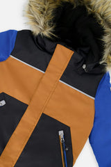 Two Piece Discover Snowsuit Black Brown and Blue