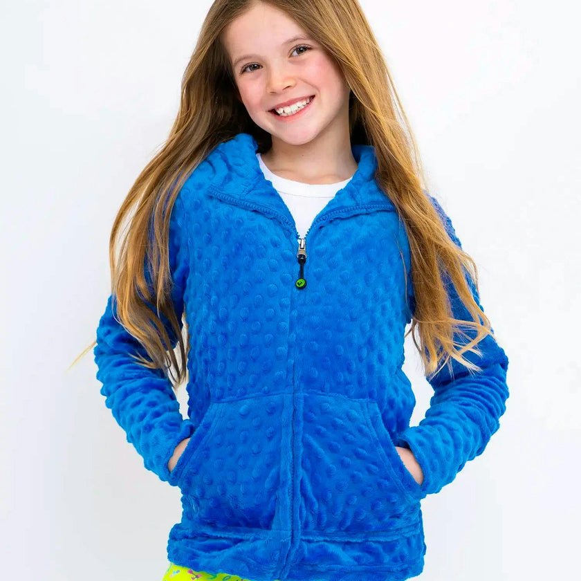 Minky Bubble Zip Hoodie