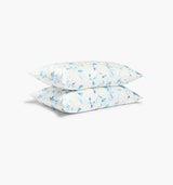 The Sisi Silk Pillowcase - Blue Botanical