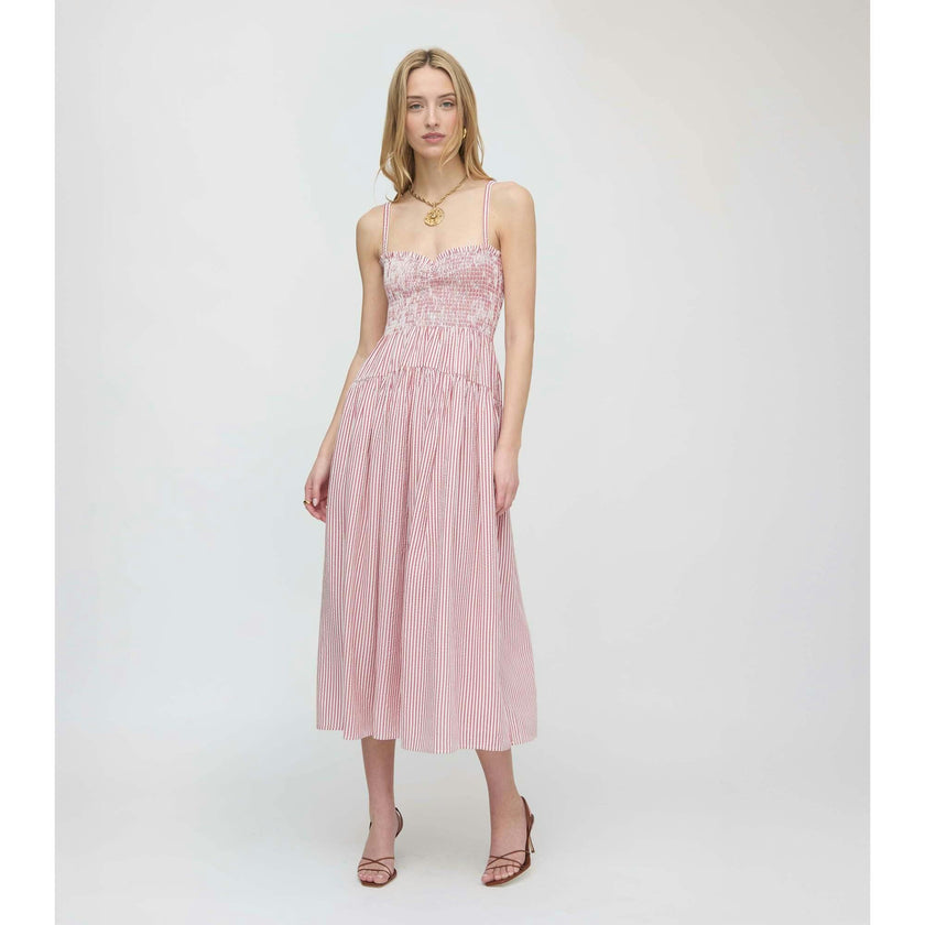 The Rebecca Nap Dress - Red Ticking Stripe