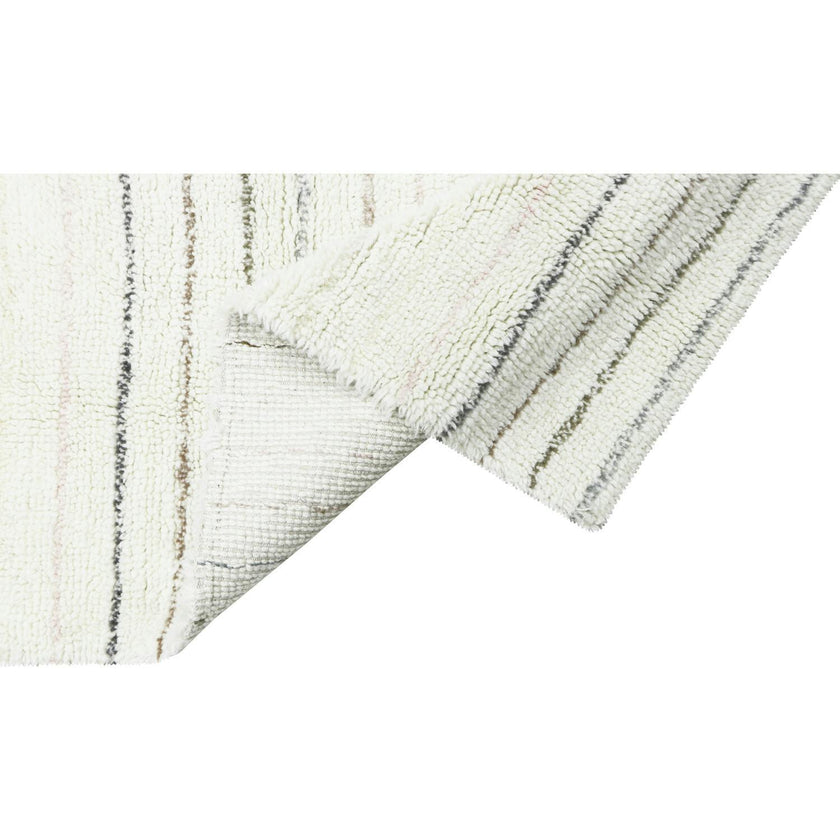 Aron Small Rectangular Woolable Rug With Tri-Color Tassels