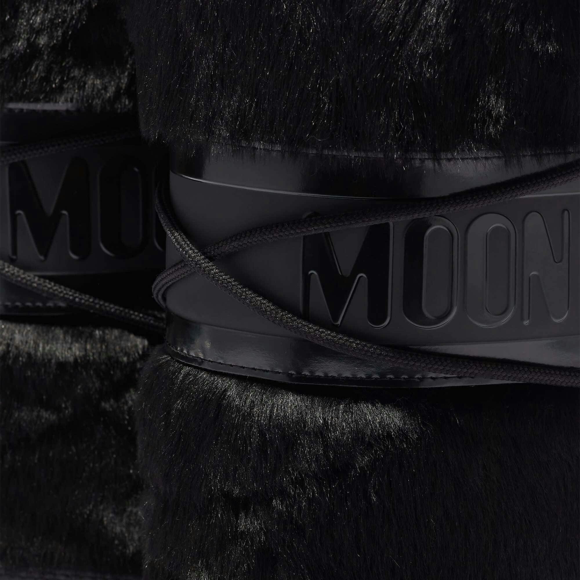 MOON BOOT Icon Faux Fur - Black