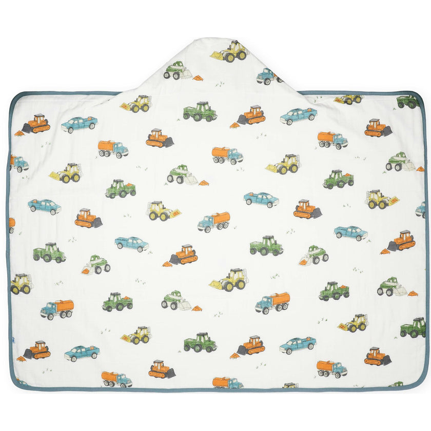 Toddler Hooded Towel - Work Trucks