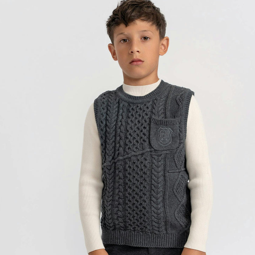 Crest Knitted Vest