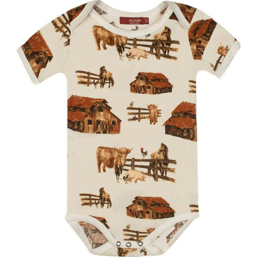 Homestead Organic Cotton Short Sleeve One Piece