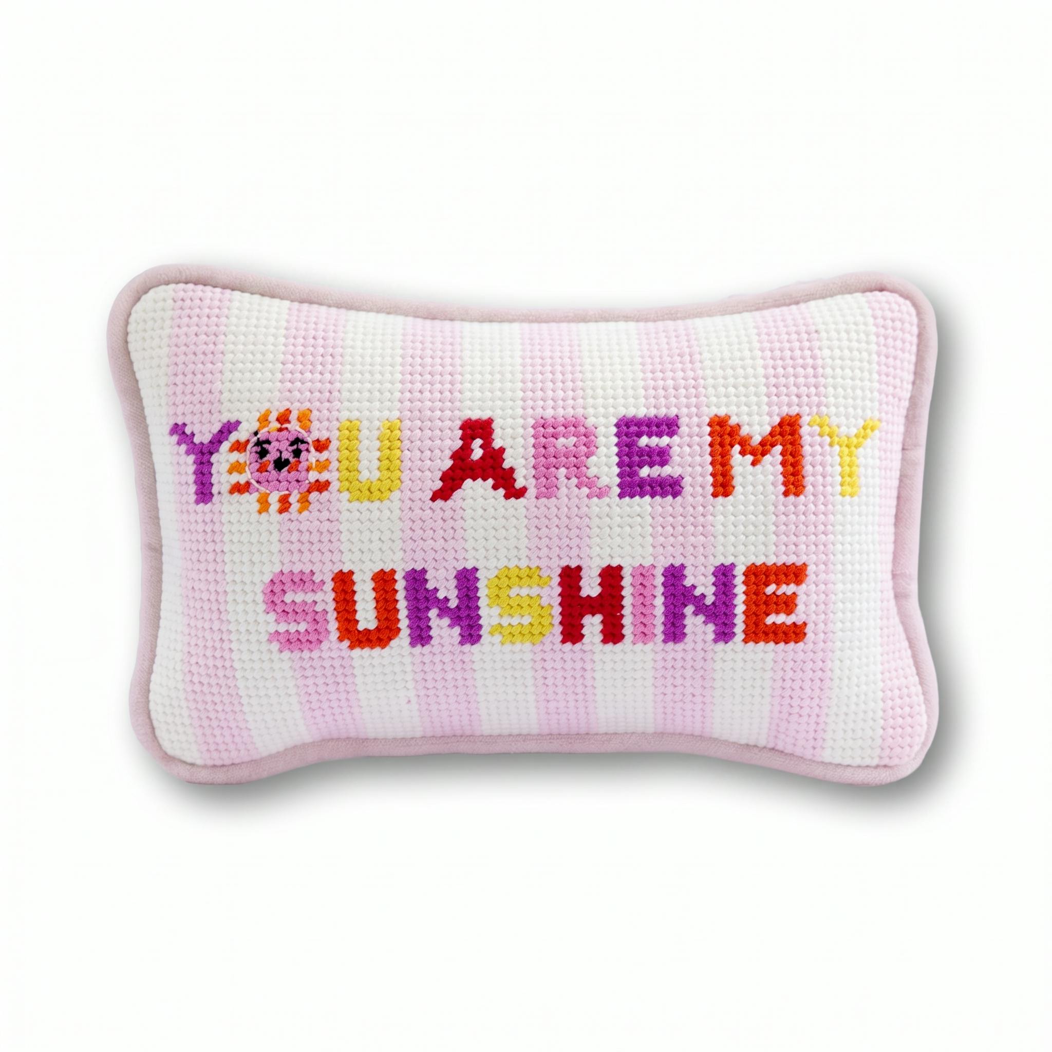 You Are My Sunshine Mini Needlepoint Pillow