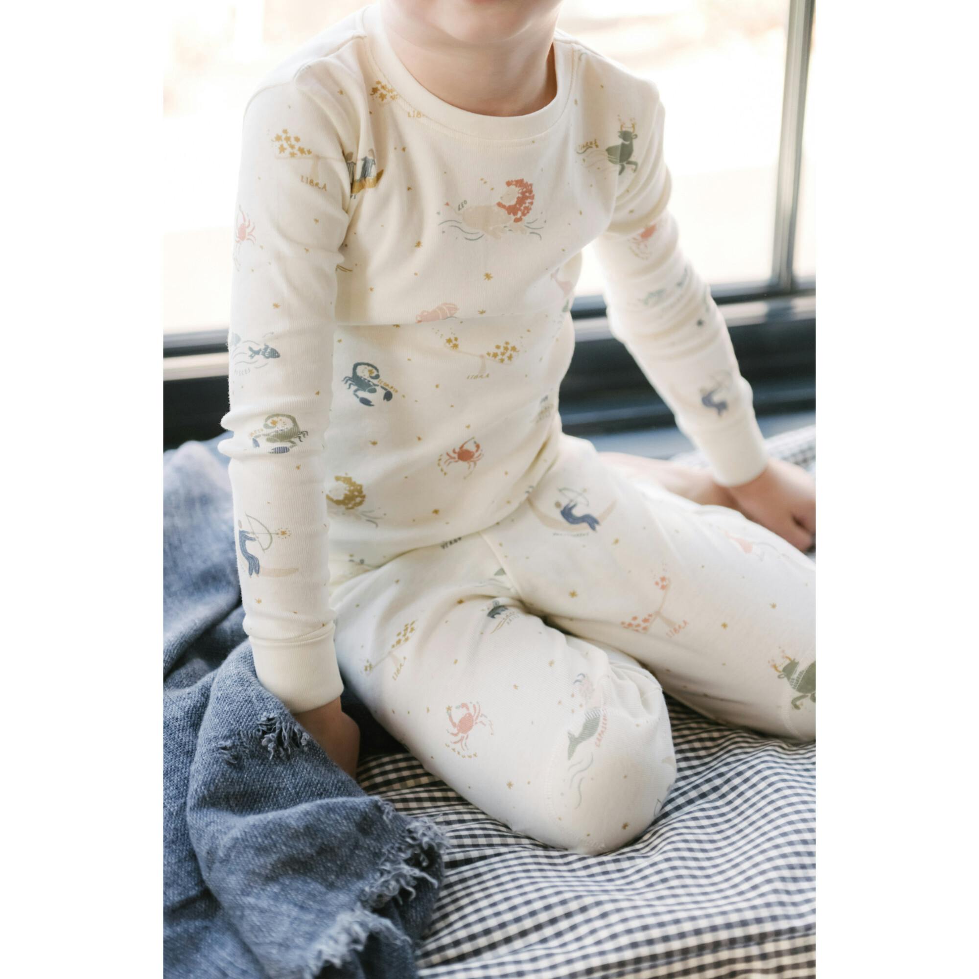 Ribbed Toddler Pajama, White