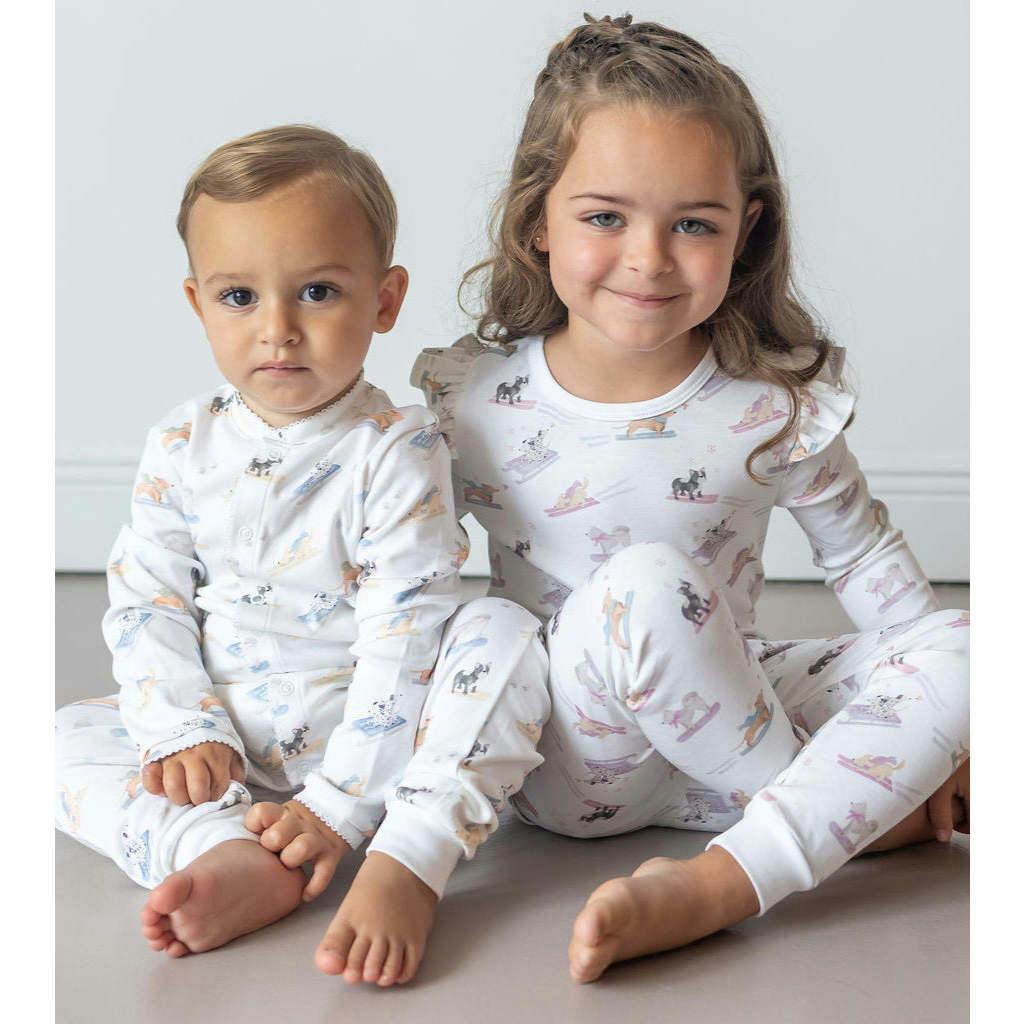 Ski Pups Girl Pima Long Pajama Set
