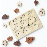 WOODEN TRAY PUZZLE - COUNT TO 10 LEAVES