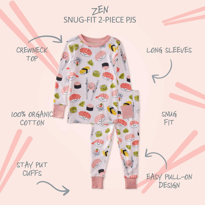 ZEN 2-Piece Toddler Girls Pajamas