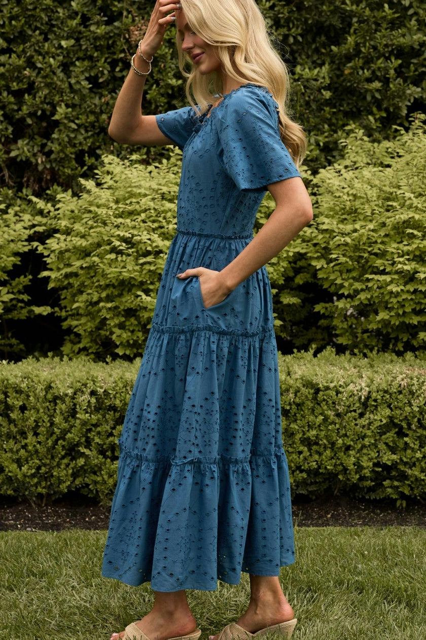 Etta Dress in Cobalt