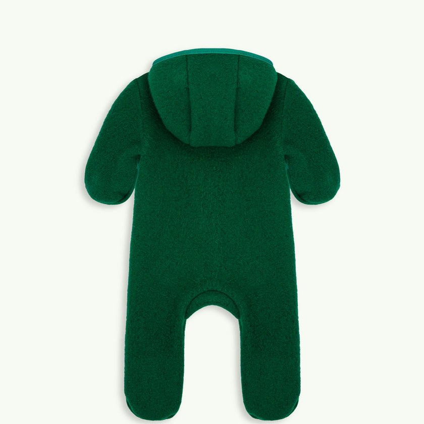 children's merino wool overall - forest green