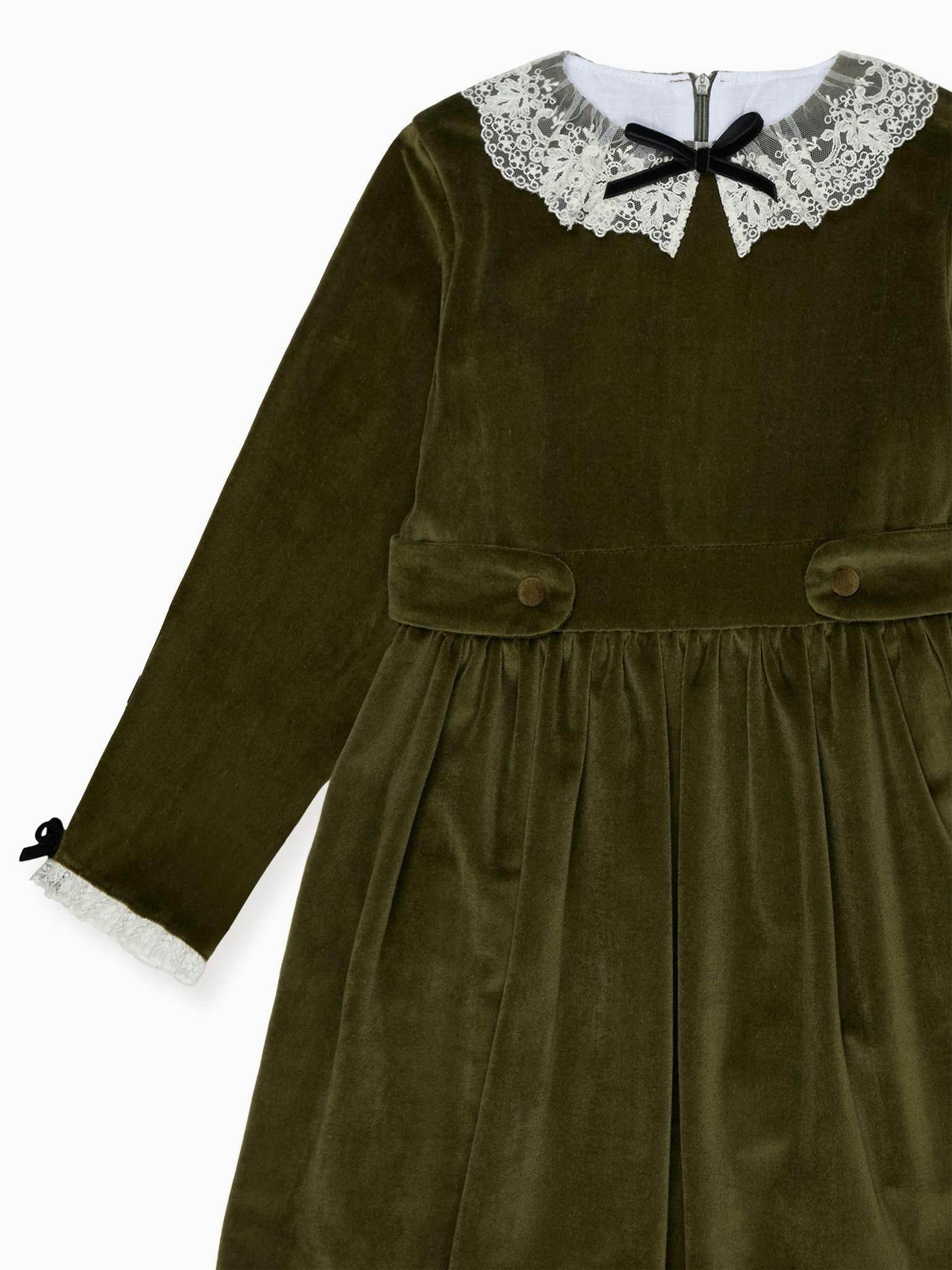 Olive Eva Velvet Girl Dress