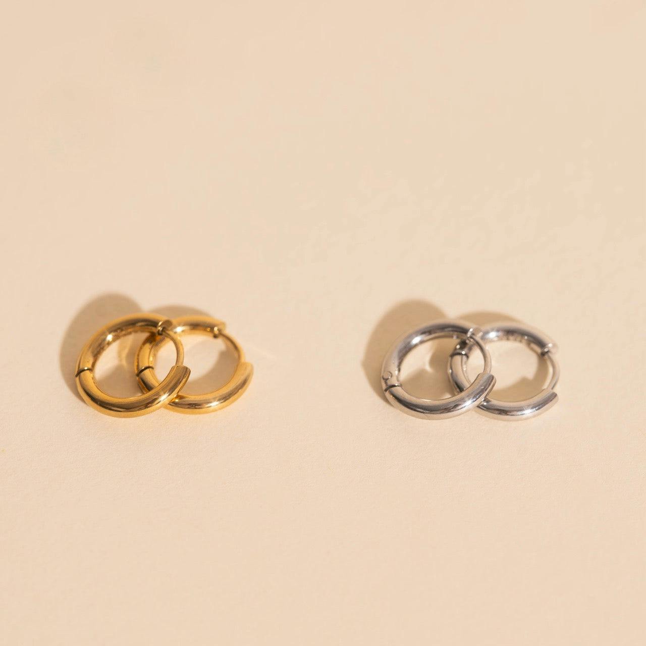 Mini Rounded Huggie Hoop Earrings