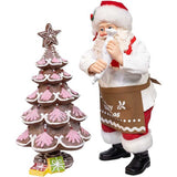 10.5-Inch Fabriché Santa Decorating Gingerbread Tree