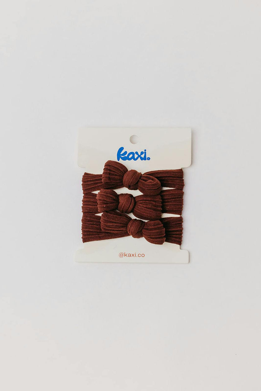 BOW SLICK BACK PONYTAILS (PACK OF 3)