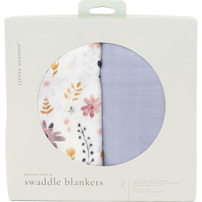 Deluxe Muslin Swaddle Blanket 2 Pack - Fairy Gardens