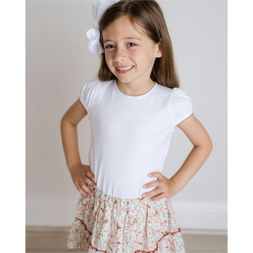 Floral Ruffle Skort Set