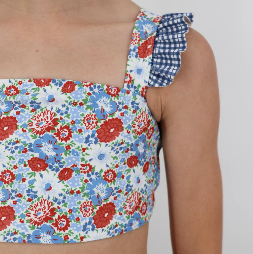 girls americana blossom bandeau bikini