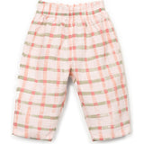 Window Pane Print Woven Pants