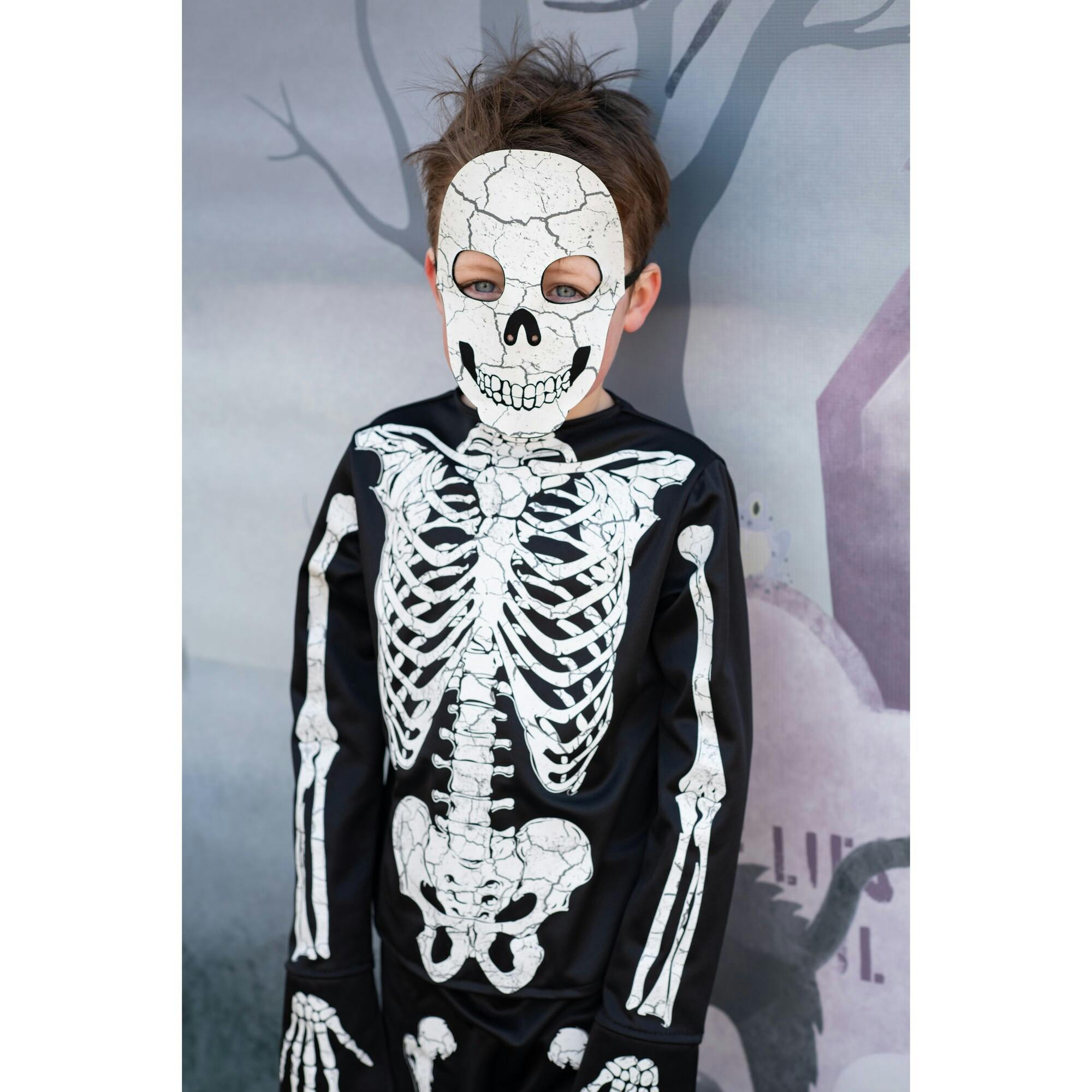 Glow in the Dark Skeleton Shirt, Pants & Mask