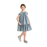 Blue Denim Tiered Dress