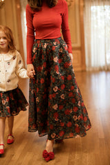Vanessa Skirt in Moody Christmas Flora
