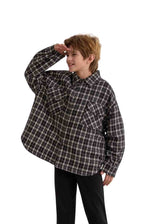 Gray Plaid Flannel Shirt