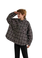 Gray Plaid Flannel Shirt