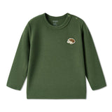 Dark Green Brushed Long Sleeve T-Shirt