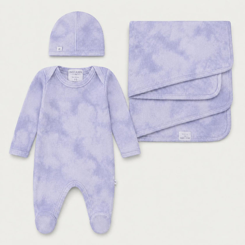 Marble Brushed Hacci Newborn Essentials Set