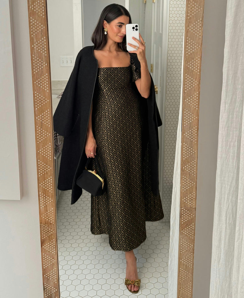 The Matilda Dress - Metallic Brocade